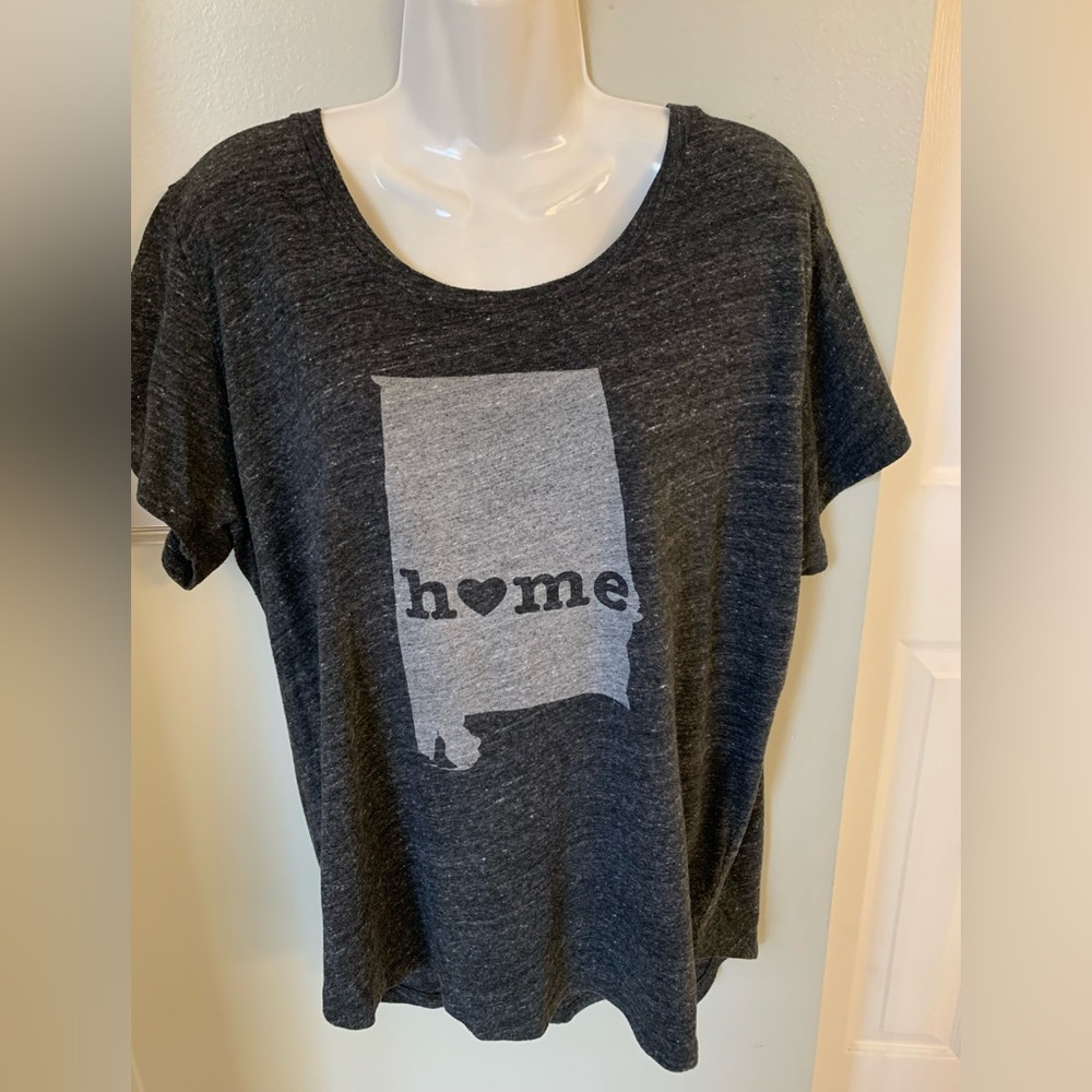 State of Mine T-Shirt AL Alabama home ♥️ Gray Women’s L Large relaxed fit